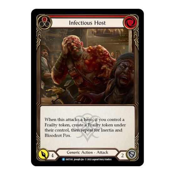 Infectious Host (Red) (OUT) #OUT192 Rare (Lightly Played) Outsiders Flesh and Blood TCG: 2023