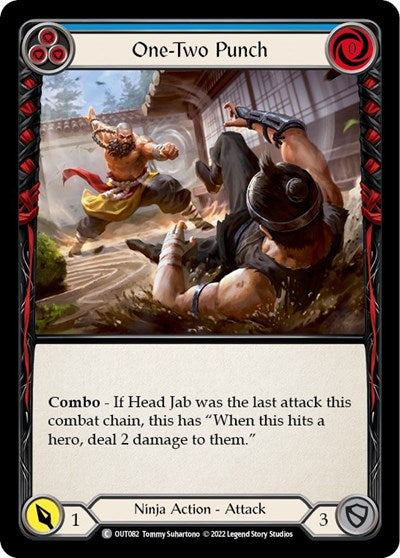 One Two Punch Blue (OUT) #OUT082 Common (Lightly Played) Outsiders Flesh and Blood TCG: 2023