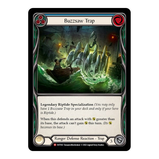 Buzzsaw Trap (OUT) #OUT102 Majestic (Near Mint) Outsiders Flesh and Blood TCG: 2023