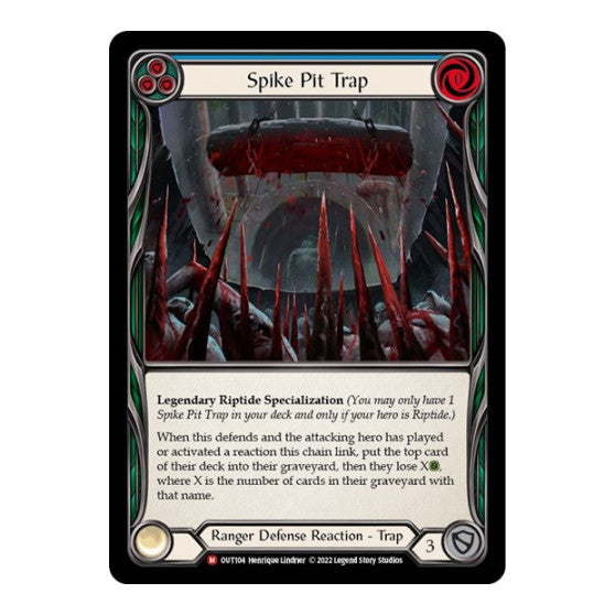 Spike Pit Trap (OUT) #OUT104 Majestic (Near Mint) Outsiders Flesh and Blood TCG: 2023