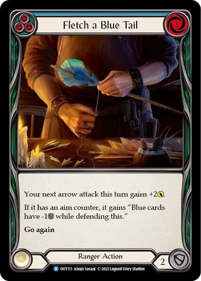 Fletch a Blue Tail Blue (OUT) #OUT111 Rare (Lightly Played) Outsiders Flesh and Blood TCG: 2023
