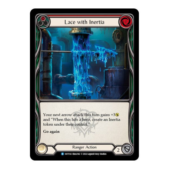 Lace with Inertia (Red) (OUT) #OUT114 Rare Outsiders Flesh and Blood TCG: 2023