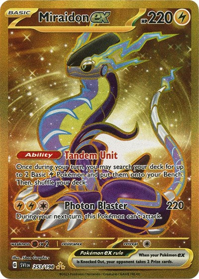Miraidon ex 253 198 (SVI) #253/198 Hyper Rare (Holofoil Near Mint) SV01: Scarlet & Violet Base Set Pokemon: 2023
