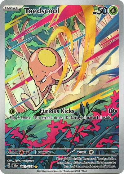 Toedscool 201 198 (SVI) #201/198 Illustration Rare (Holofoil Near Mint) SV01: Scarlet & Violet Base Set Pokemon: 2023