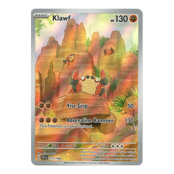Klawf 217 198 (SVI) #217/198 Illustration Rare (Holofoil Near Mint) SV01: Scarlet & Violet Base Set Pokemon: 2023