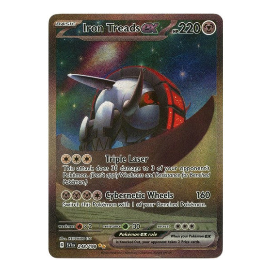 Iron Treads ex 248 198 (SVI) #248/198 Special Illustration Rare (Holofoil Near Mint) SV01: Scarlet & Violet Base Set Pokemon: 2023