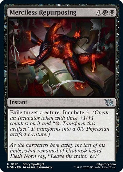 Merciless Repurposing (MOM) #117 Uncommon (Lightly Played) March of the Machine Magic: The Gathering: 2023