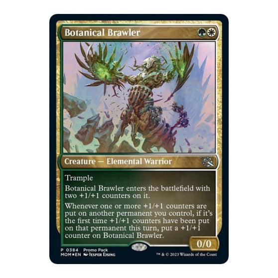 Botanical Brawler (PPMOM) #384 Promo (Foil Lightly Played) Promo Pack: March of the Machine Magic: The Gathering: 2023