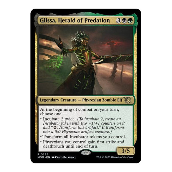 Glissa Herald of Predation (MOM) #226 Rare (Near Mint) March of the Machine Magic: The Gathering: 2023
