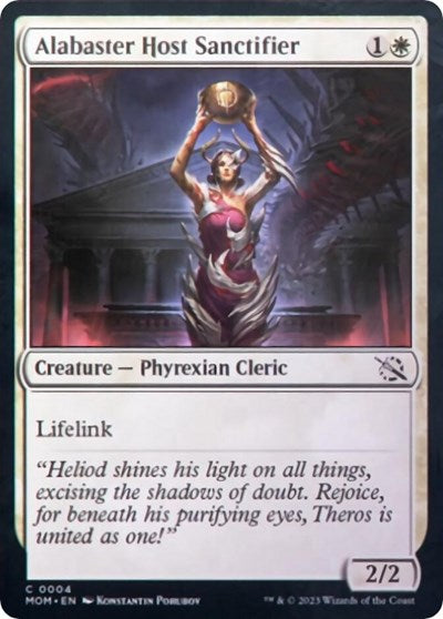 Alabaster Host Sanctifier (MOM) #4 Common March of the Machine Magic: The Gathering: 2023