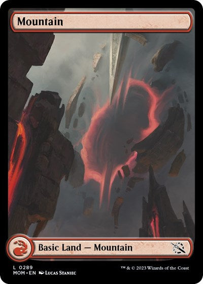 Mountain 0289 (MOM) #289 Land (Moderately Played) March of the Machine Magic: The Gathering: 2023