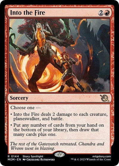 Into the Fire (MOM) #144 Rare (Lightly Played) March of the Machine Magic: The Gathering: 2023