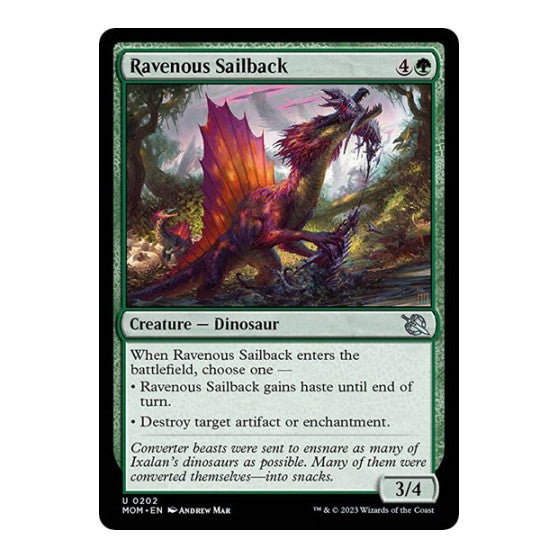 Ravenous Sailback (MOM) #202 Uncommon (Lightly Played) March of the Machine Magic: The Gathering: 2023