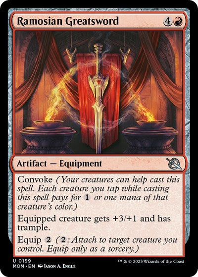 Ramosian Greatsword (MOM) #159 Uncommon (Lightly Played) March of the Machine Magic: The Gathering: 2023