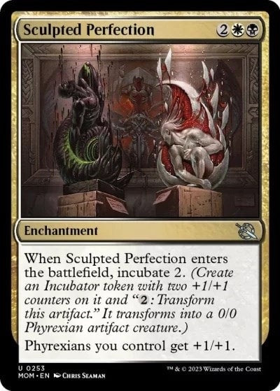 Sculpted Perfection (MOM) #253 Uncommon (Lightly Played) March of the Machine Magic: The Gathering: 2023