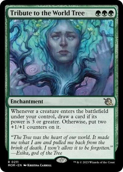 Tribute to the World Tree (MOM) #211 Rare (Near Mint) March of the Machine Magic: The Gathering: 2023