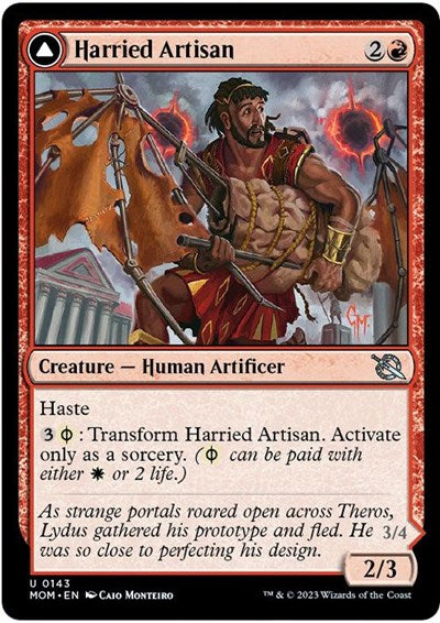 2023 Magic: March of the Machine (MOM) - Harried Artisan (#143, Uncommon) (Lightly Played)
