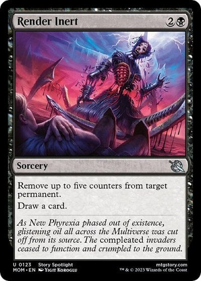 Render Inert (MOM) #123 Uncommon (Lightly Played) March of the Machine Magic: The Gathering: 2023