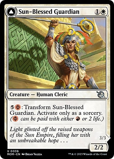 Sun Blessed Guardian (MOM) #38 Uncommon (Lightly Played) March of the Machine Magic: The Gathering: 2023