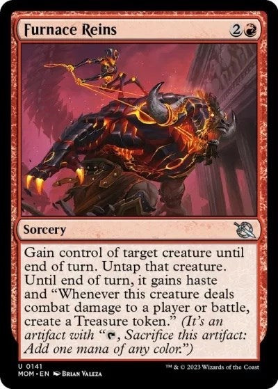 Furnace Reins (MOM) #141 Uncommon (Lightly Played) March of the Machine Magic: The Gathering: 2023