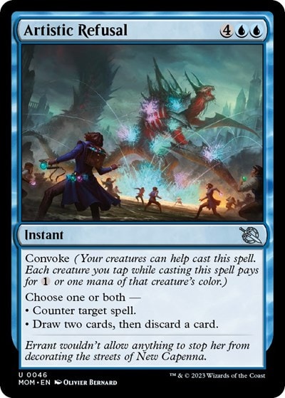 Artistic Refusal (MOM) #46 Uncommon (Lightly Played) March of the Machine Magic: The Gathering: 2023