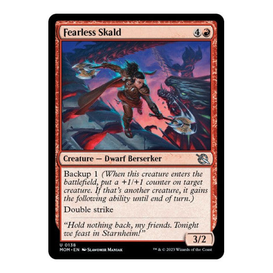 Fearless Skald (MOM) #138 Uncommon March of the Machine Magic: The Gathering: 2023