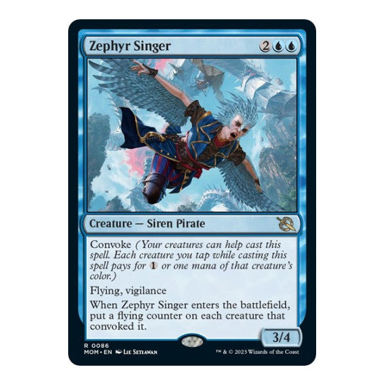 Zephyr Singer (MOM) #86 Rare March of the Machine Magic: The Gathering: 2023