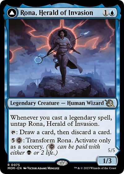 Rona Herald of Invasion (MOM) #75 Rare (Lightly Played) March of the Machine Magic: The Gathering: 2023