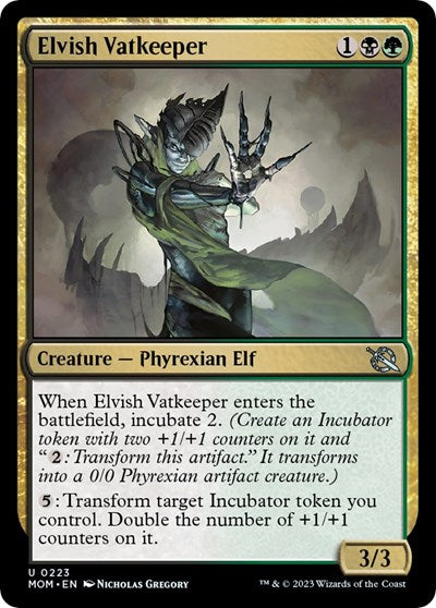 Elvish Vatkeeper (MOM) #223 Uncommon (Lightly Played) March of the Machine Magic: The Gathering: 2023