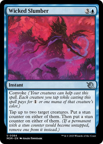 Wicked Slumber (MOM) #84 Uncommon (Lightly Played) March of the Machine Magic: The Gathering: 2023