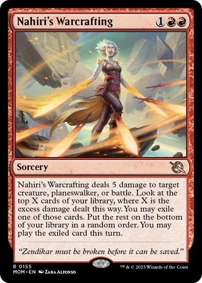 Nahiris Warcrafting (MOM) #155 Rare (Near Mint) March of the Machine Magic: The Gathering: 2023