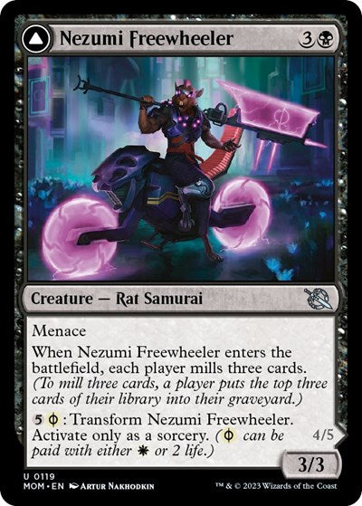 Nezumi Freewheeler (MOM) #119 Uncommon (Lightly Played) March of the Machine Magic: The Gathering: 2023