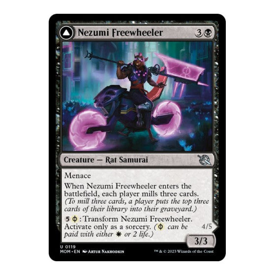 Nezumi Freewheeler (MOM) #119 Uncommon (Lightly Played) March of the Machine Magic: The Gathering: 2023