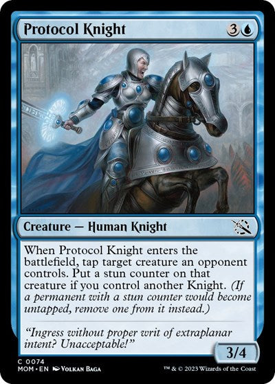 Protocol Knight (MOM) #74 Common (Lightly Played) March of the Machine Magic: The Gathering: 2023