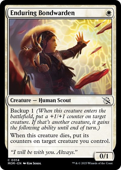 Enduring Bondwarden (MOM) #14 Common (Lightly Played) March of the Machine Magic: The Gathering: 2023