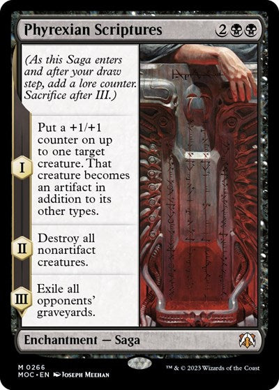 Phyrexian Scriptures (MOC) #266 Mythic Rare (Lightly Played) Commander: March of the Machine Magic: The Gathering: 2023