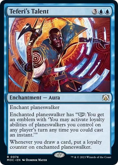 Teferi's Talent (MOC) #74 Rare (Lightly Played) Commander: March of the Machine Magic: The Gathering: 2023