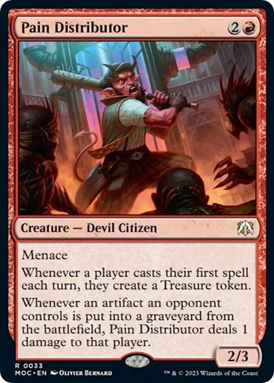 Pain Distributor (MOC) #33 Rare (Lightly Played) Commander: March of the Machine Magic: The Gathering: 2023