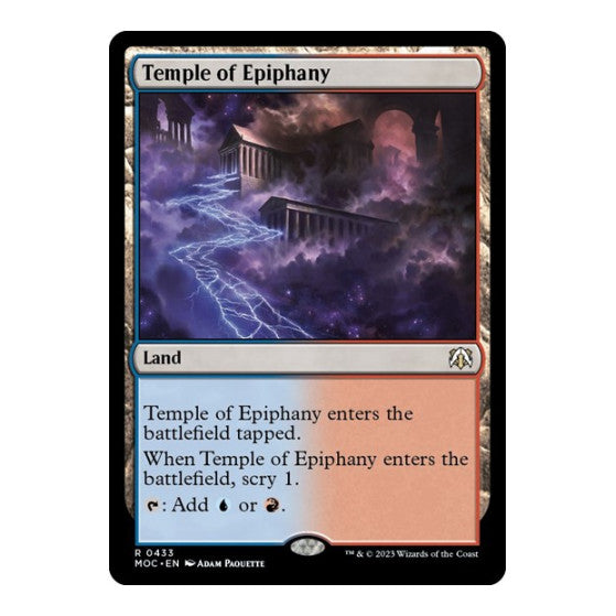 Temple of Epiphany (MOC) #433 Rare (Lightly Played) Commander: March of the Machine Magic: The Gathering: 2023