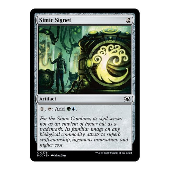 Simic Signet (MOC) #378 Common (Lightly Played) Commander: March of the Machine Magic: The Gathering: 2023