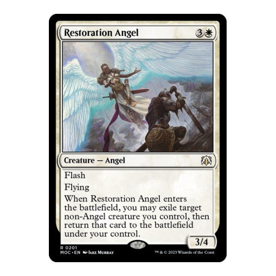 Restoration Angel (MOC) #201 Rare (Lightly Played) Commander: March of the Machine Magic: The Gathering: 2023