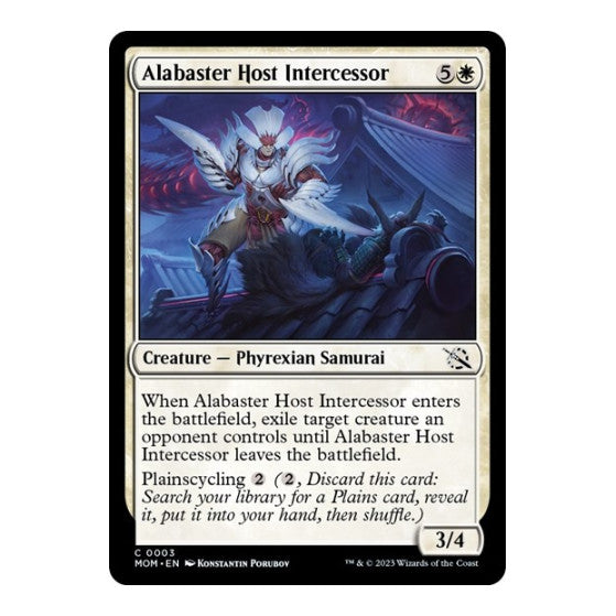 Alabaster Host Intercessor (MOM) #3 Common (Lightly Played) March of the Machine Magic: The Gathering: 2023