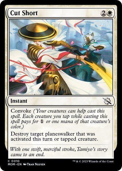 Cut Short (MOM) #10 Common (Lightly Played) March of the Machine Magic: The Gathering: 2023