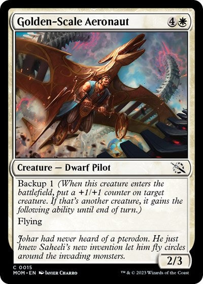 Golden Scale Aeronaut (MOM) #15 Common (Lightly Played) March of the Machine Magic: The Gathering: 2023