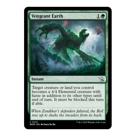 Vengeant Earth (MOM) #212 Common March of the Machine Magic: The Gathering: 2023