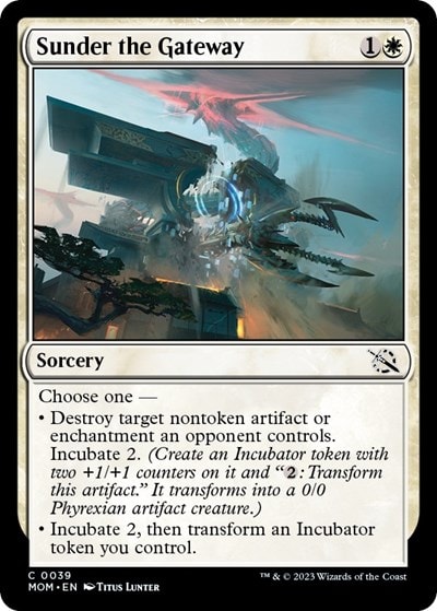 Sunder the Gateway (MOM) #39 Common (Lightly Played) March of the Machine Magic: The Gathering: 2023