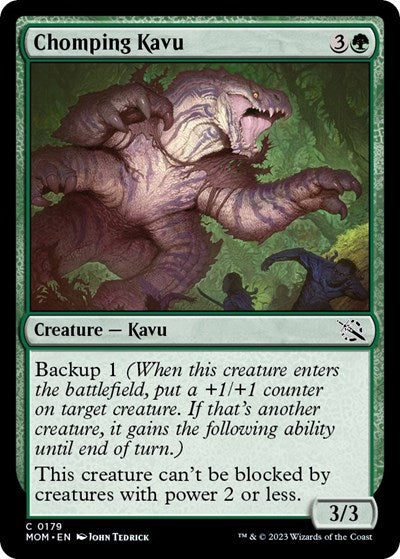 Chomping Kavu (MOM) #179 Common (Foil Lightly Played) March of the Machine Magic: The Gathering: 2023