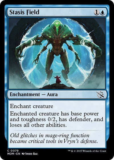 Stasis Field (MOM) #79 Common (Foil Lightly Played) March of the Machine Magic: The Gathering: 2023