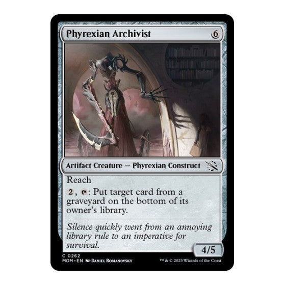 Phyrexian Archivist (MOM) #262 Common (Moderately Played) March of the Machine Magic: The Gathering: 2023