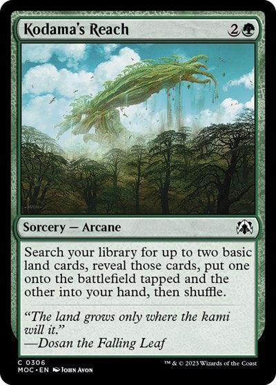Kodama's Reach (MOC) #306 Common (Lightly Played) Commander: March of the Machine Magic: The Gathering: 2023